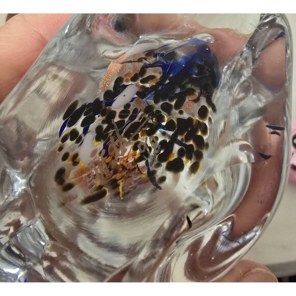 Unique Handcrafted Art Glass Taper Candle Holder Bud Vase Abstract Design Signed - Picture 10 of 11